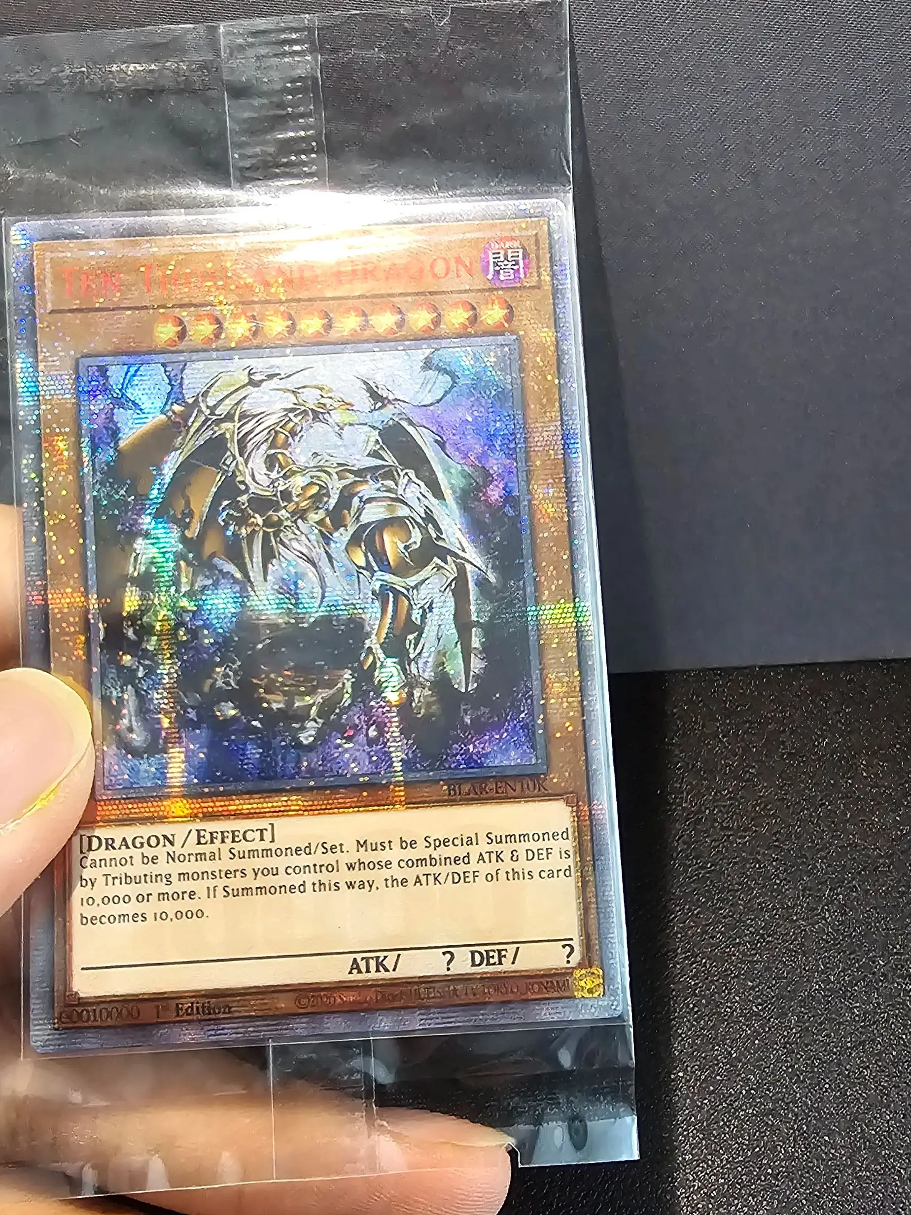 YuGiOh batalla de la leyenda/ignición asalto IGAS/BLAR secreto raro diez mil dragón colección Tarjeta de juguete de regalo (no Original)