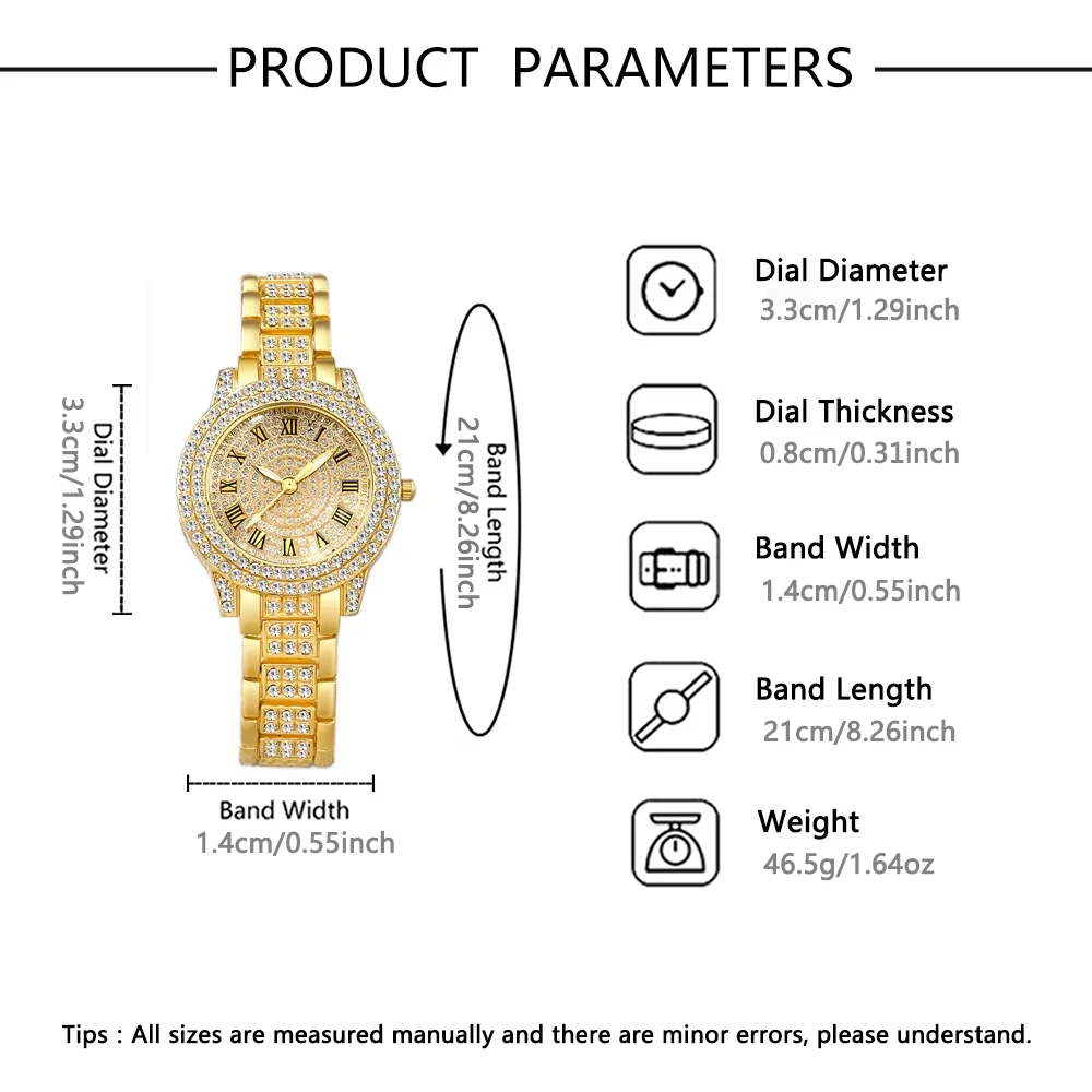 5Pcs Women's Fashionable and Elegant Quartz Watches, Necklaces, Rings, Earrings, Valentine's Day, Easter, Halloween, Ramadan, Birthday, Christmas, New Year, Daily Wear, Bohemian Style, Alloy Watch Case, Quartz Movement