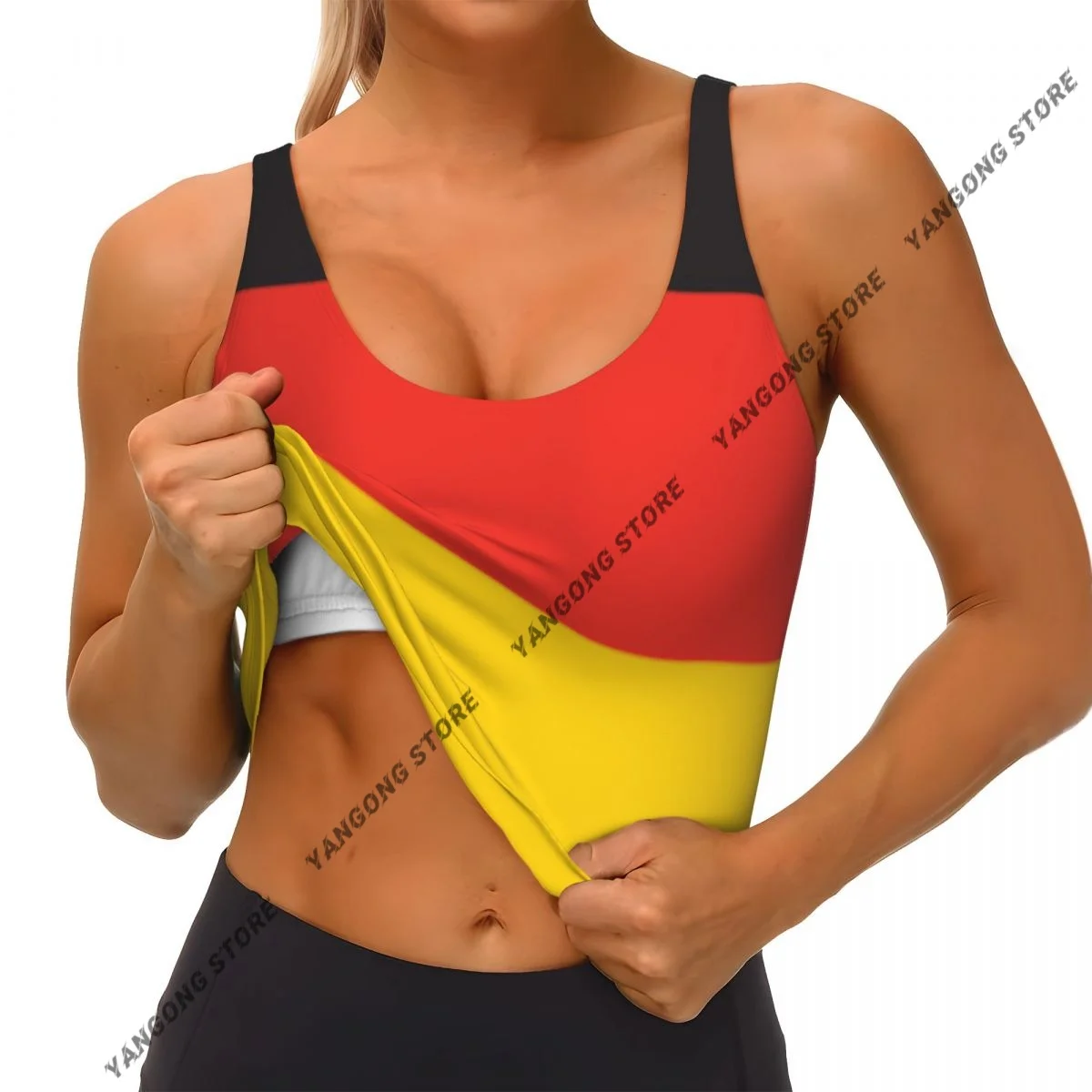 Sports Bra Women Running Yoga Clothes Vest German Flag Gathering Fitness Vest