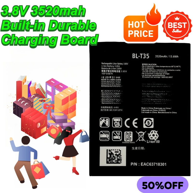 

3.8V 3520mAh built-in durable charging board for Google Pixel 2XL Mobile Phone Battery BL-T35