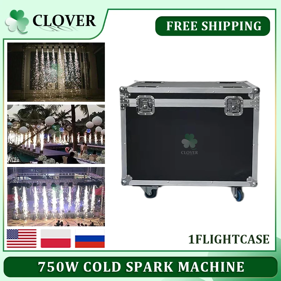 

No Tax 1Pcs 2In1 Flycase for 750W Downward Cold Spark Firework Machine Ti Powder Dmx Remote Control Fountain Sparkular Machine