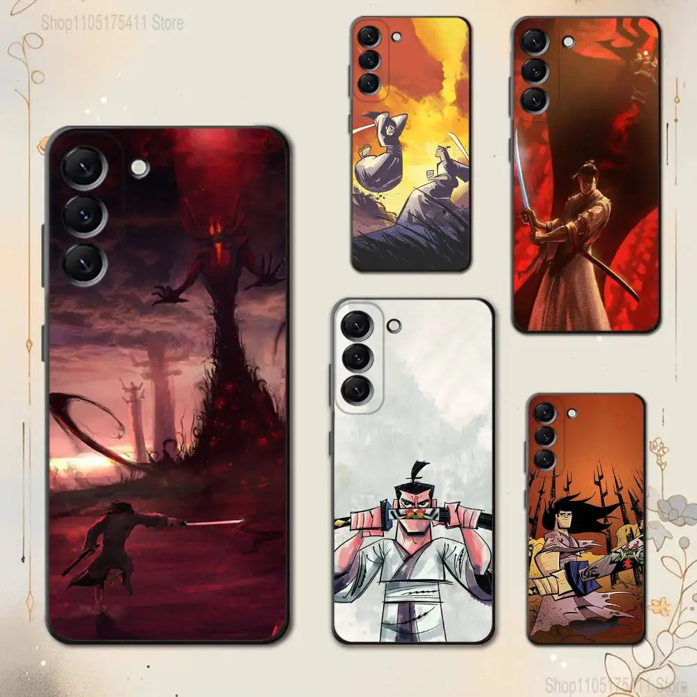 

Cartoon S-Samurai J-Jack Phone Case For Samsung Galaxy A 73,72,51,53,52,71,22,5G,Note,J7,8,9 Soft Black Cover