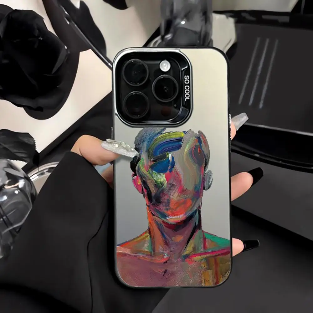 

Oil Painting Mannequin Art Phone Case Shockproof and Anti Slip Frosted Suitable for iPhone 16 15 14 13 12 11 Pro max plus mini