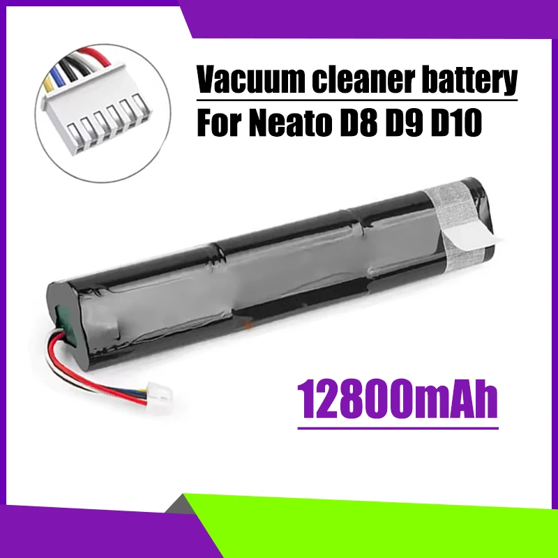 For Neato Botvac D8 D9 D10 robot vacuum cleaner battery, 14.4V lithium-ion battery 12800mAh