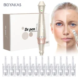 Dr.pen E30 with 12pcs Pen with Cartridges Nano Wireless Skin Care Kit Skin 0.25mm Needle Pen Skin Rejuvenation Machine
