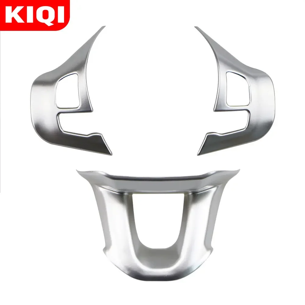 3Pcs/Set Car Steering Wheel Decoration Cover Trim Sticker Fit for Peugeot 2008 208 2014 - 2018 Accessories