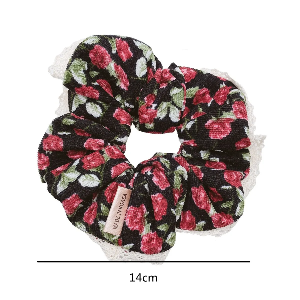 2024 Floral Lace Retro Flower Scrunchie Women Girls Elastic Hair Rubber Bands Accessories Tie Hair Ring Rope Headdress Headwear