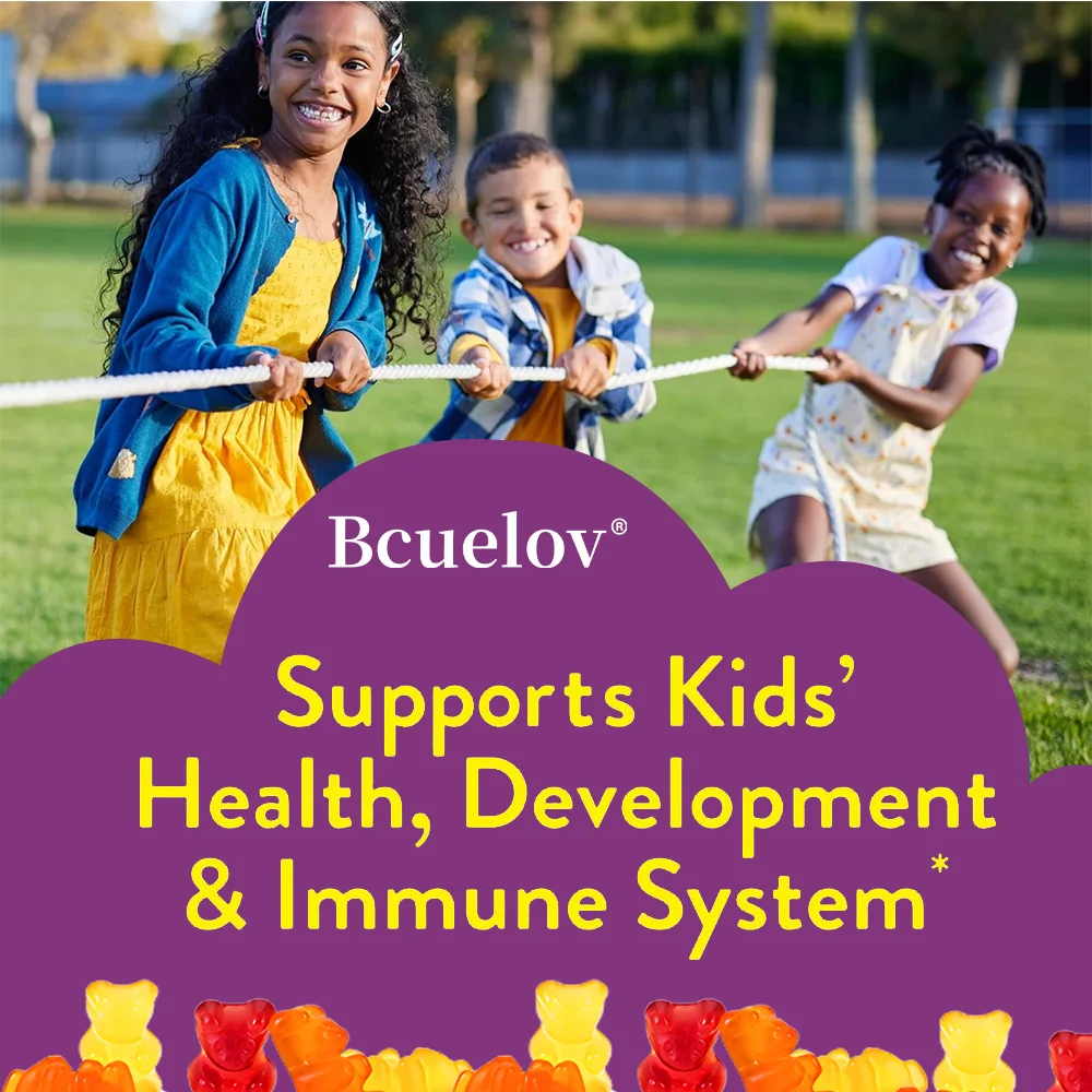 فيتامينات متعددة للأطفال، مع فيتامينات D3، C، B12، B6 والزنك، تعزيز المناعة، تعزيز صحة المفاصل، تعزيز الذاكرة، تعزيز الطاقة الطبيعية #6