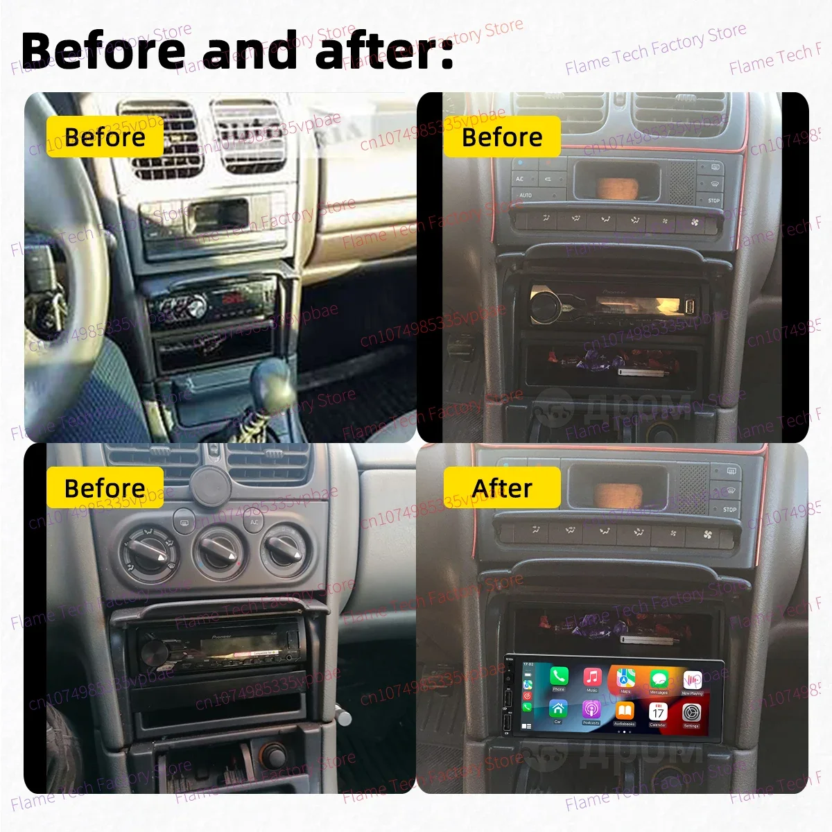 6.9 Inch 1 Din Android Radio Car Multimedia for Renault Laguna I 1995-2001 Stereo Head Unit Carplay Autoradio GPS Navigation BT