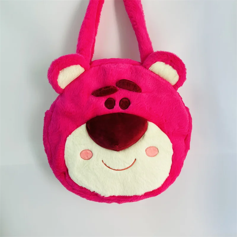 

Модные аниме сумки через плечо Disney медведь Lotso L87321, сумка, плюшевая мультяшная Повседневная плюшевая сумка-мессенджер, детский подарок для девочки