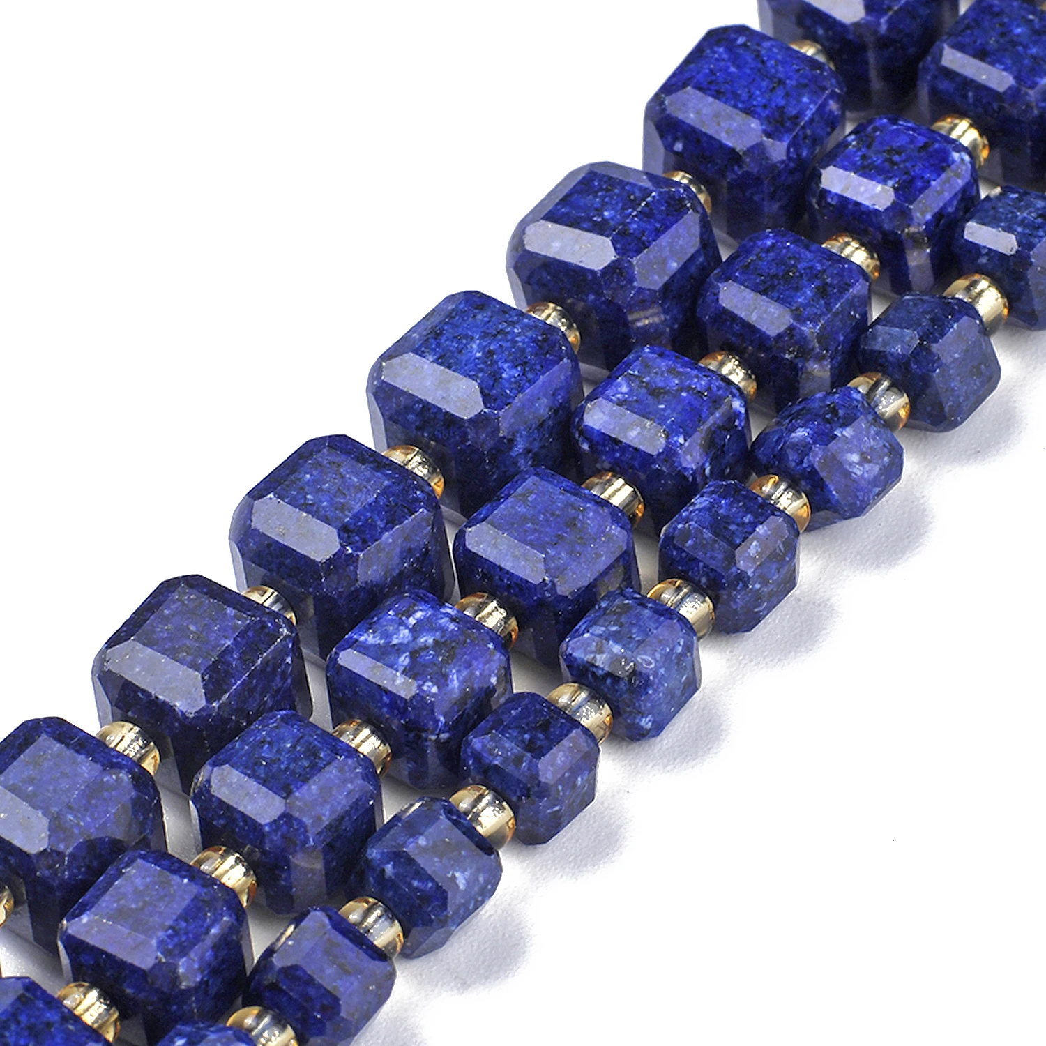 Facettierte Lapislazuli-Steinperlen, modische quadratische Würfelperlen für Schmuckherstellung, DIY-Armband, Ohrringe, Perlenzubehör – Detail 7