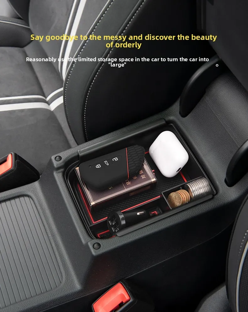 Für Volkswagen VW Golf 8 Mk8 2019 ~ 2025 Auto Tür Armlehne Lagerung Box Kleinigkeiten Aufräumen Tablett Mehrzweck Organizer tasche Zubehör – Detail 2