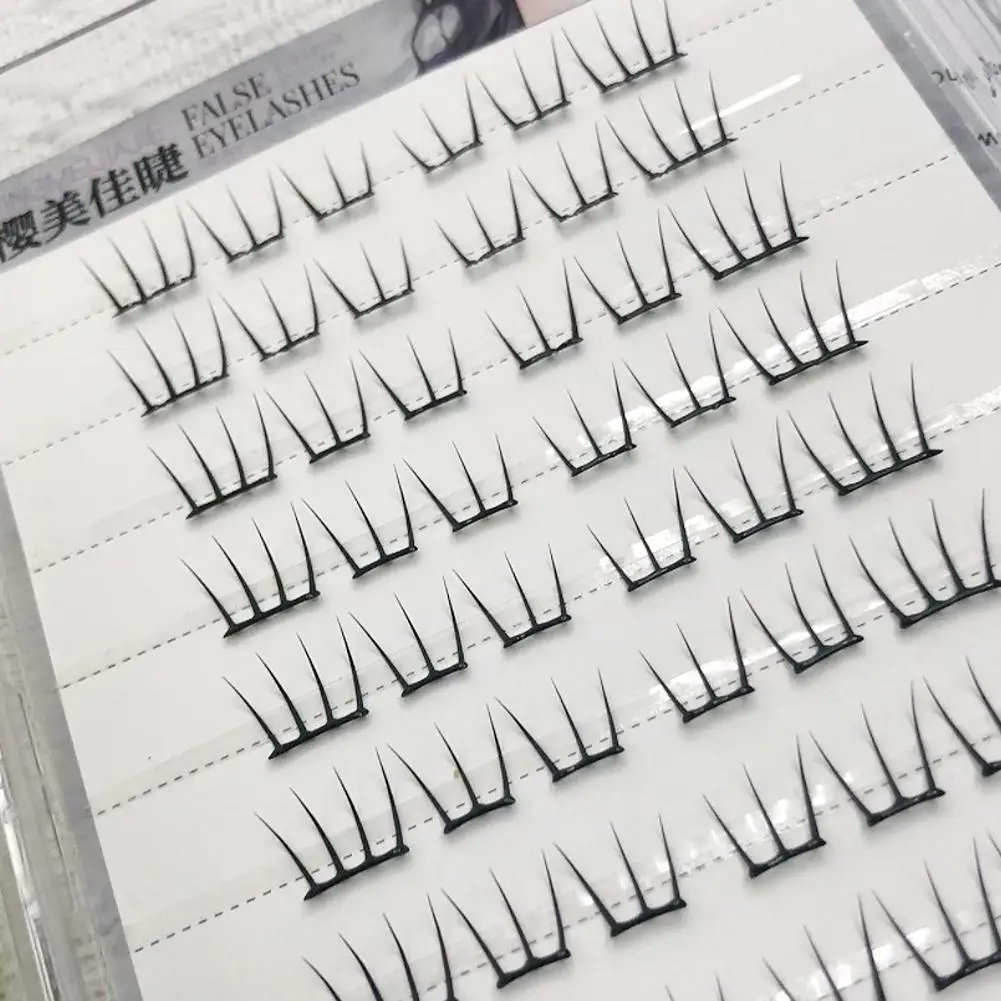Glue-free False Eyelashes Natural Korean-style Segemented Self Sticking Long False Eyelash Makeup Reusable