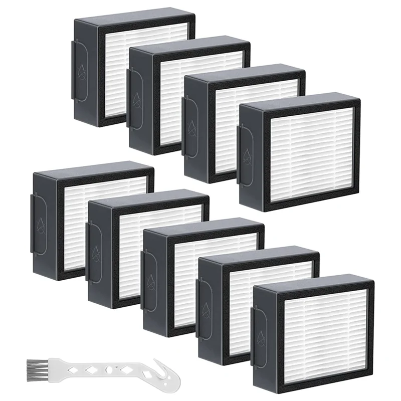 Filtro HEPA de repuesto para iRobot Roomba, 9 piezas, Series: E5, E6, E7, I1, I3, I4, I5, I6, I7, I8, J7, Aspiradoras (no para J7 +)