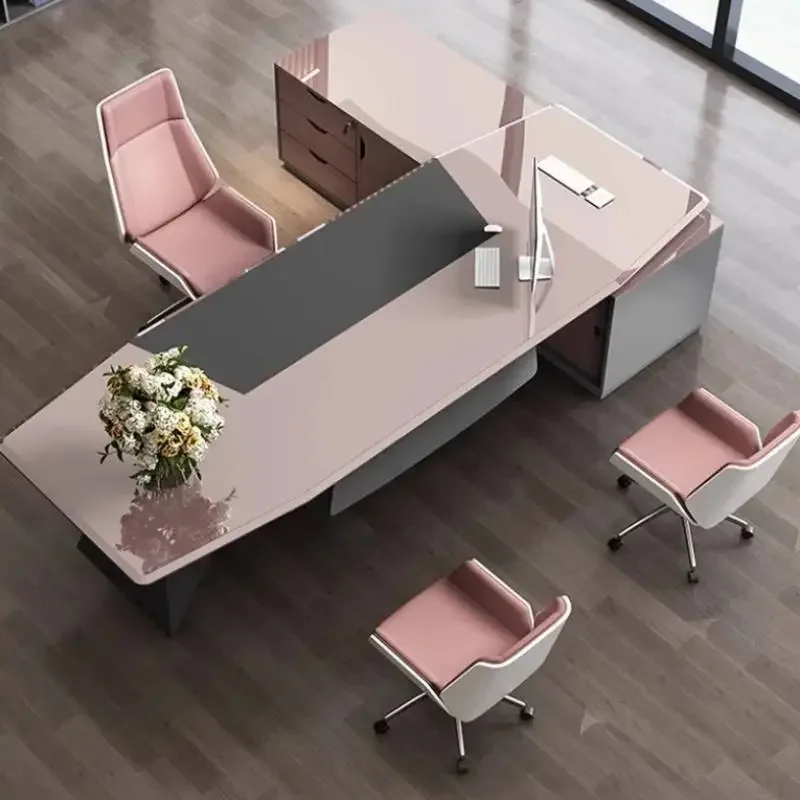 

Boss Простой современный офисный стол, комбинированная краска для выпечки, стол президента, креативный директор, Mesa Para Computador, офисная мебель