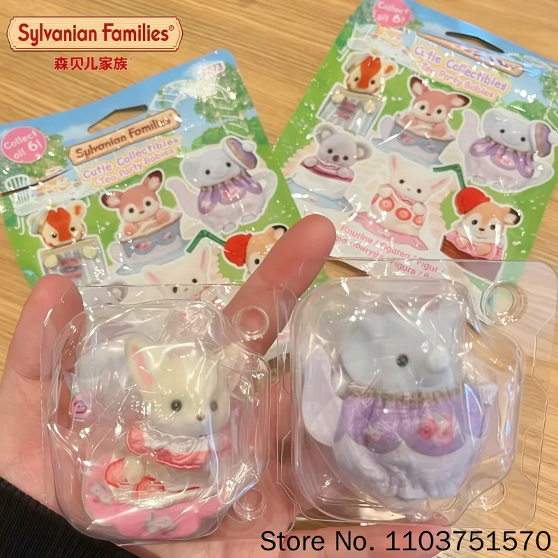 Sylvanian Families Originales: Bolsas Sorpresa Coleccionables Cutie, Juguetes de Animales Temáticos de Fiesta del Té y Pastelitos, Decoración de Escritorio para Adultos