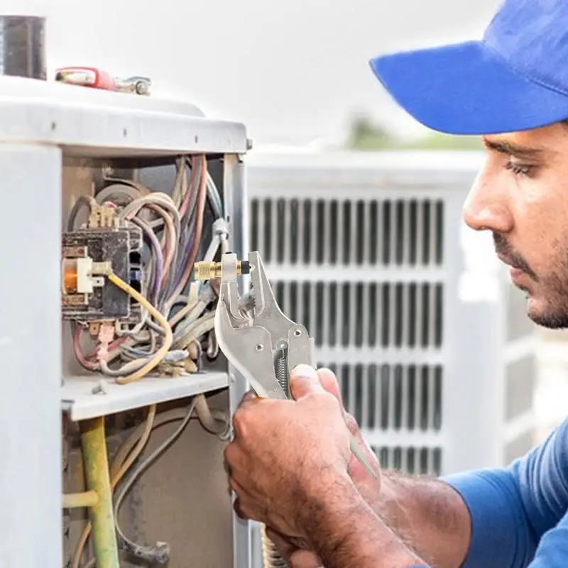 Hvac Piercing zange Kältemittel rückgewinnung Kühlrohr Verriegelung zange Klimaanlage Schweiß werkzeug für Kühlrohr