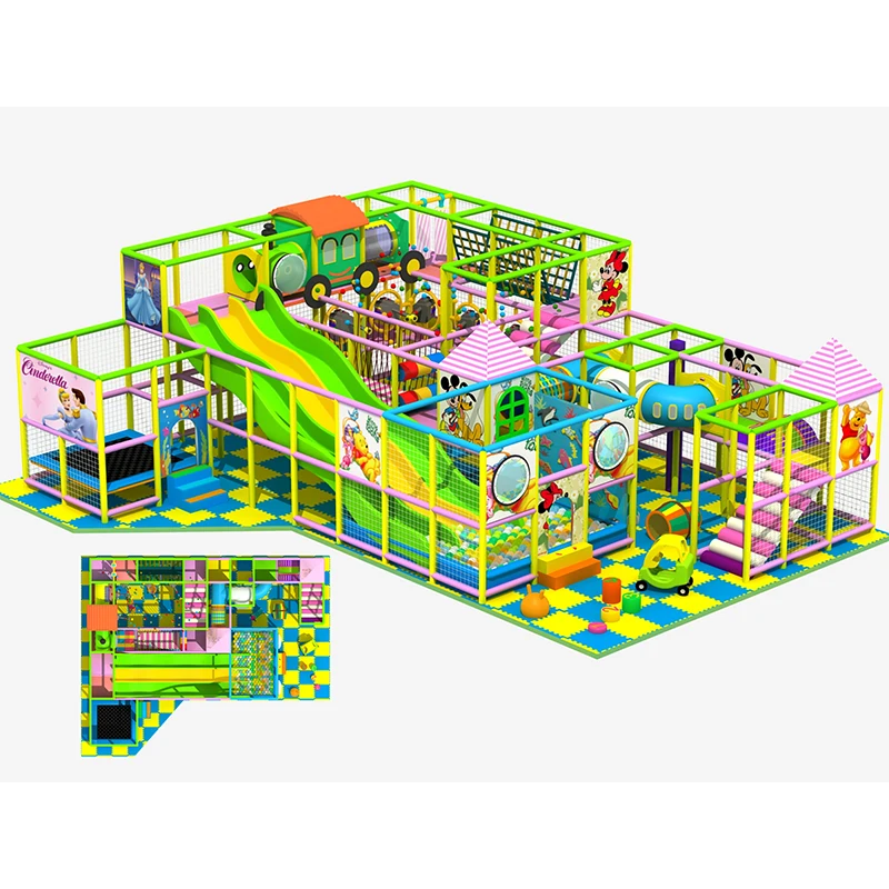 Business Indoor Playground Playhouse Kids Amusement Equipment Indoor Playground Outdoor with Trampoline on Sale