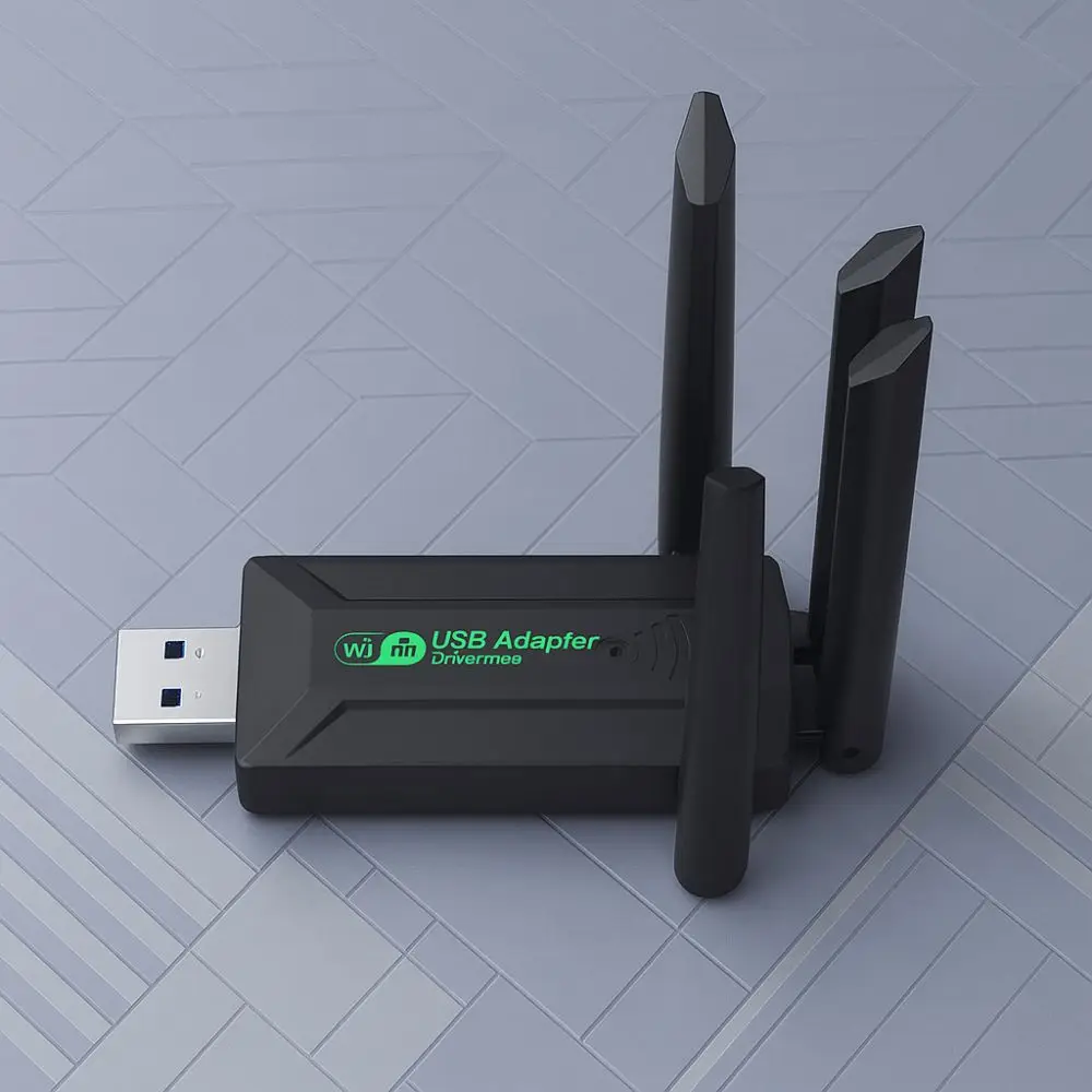 

4 Antenna Dual Band WiFi USB Adapter 2.4G/5Ghz Receiver 1200Mbps WiFi Dongle USB Interface Driver Free Wireless Network Card