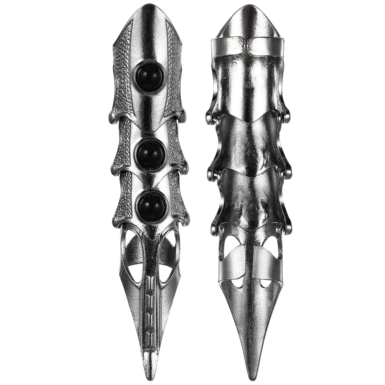 

2Pcs Gothic Skull Ring Full Finger Hinged Activity Ring for Men Women Punk Rock Party Festival Jewelry Gift Comfortable Fit