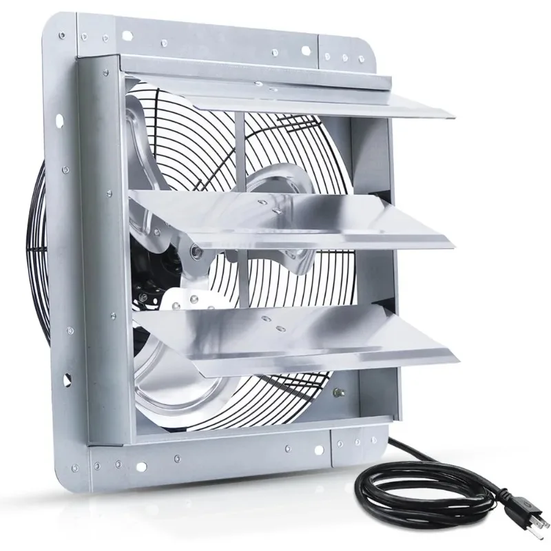 مروحة عادم مصراع VENTISOL مقاس 14 بوصة، مروحة Ven مع سلك طاقة مثبت على الحائط، سرعة عالية 1520CFM للمرآب والعلية والمحلات التجارية