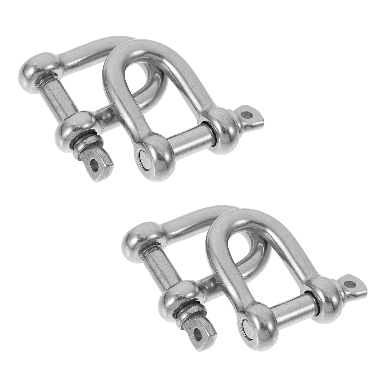 

4Pcs Heavy Duty Stainless Towing D-Rings Off Road Shackle for Trucks Suvs Tree Stump Removal Equipment Moving Compatible with