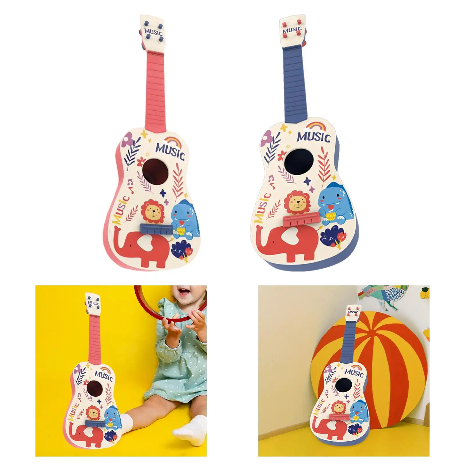 Kids Toy Ukulele Music Art Educational Instrument Toy Developmental Baby Toys for Christmas Gift