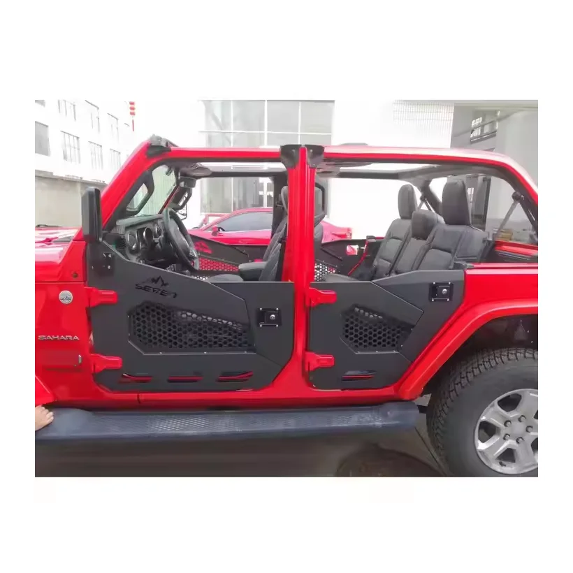 Newest Off-road 4X4 Parts 4 Doors Steel Half Door Tubular Door With Reflection Mirror for JL 2018