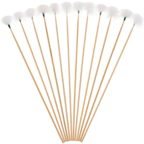 12개 대나무 귀 청소 도구 거위털 귀지 제거 키트 나선형 디자인 귀 청소 도구 미끄럼 방지 손잡이 귀이개