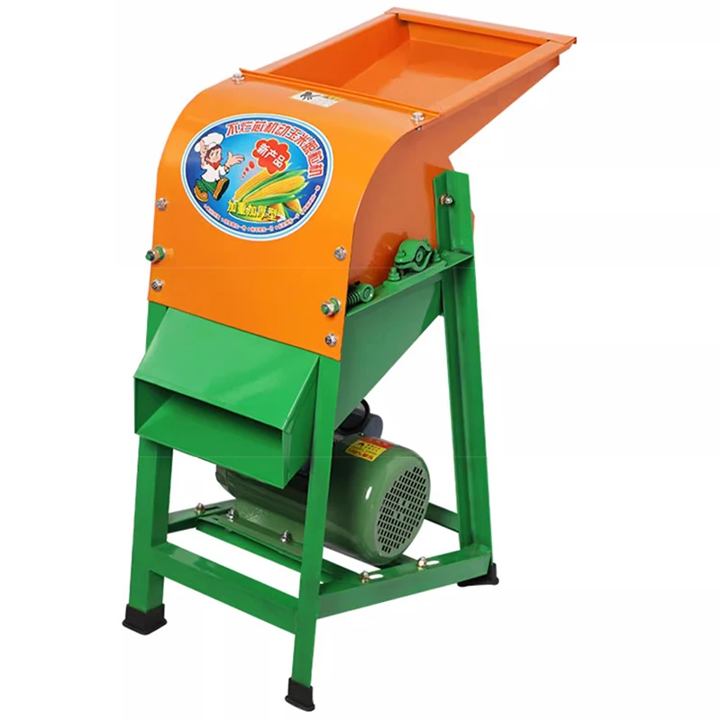 Trilladora de maíz eléctrica, trilladora de maíz totalmente automática pequeña para el hogar sin pelar, máquina de procesamiento de maíz Vertical