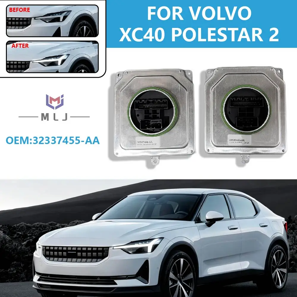 Módulo de control de faros LED para Volvo XC40 Polestar 2, balasto de faros con ojo de ángel, módulo de control de faros OE 32337455-AA