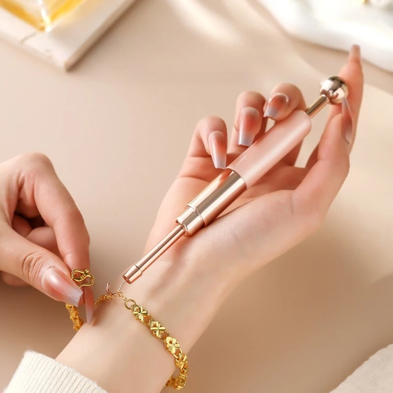 High Beauty Portable Dual Head Jewelry Wearing Aid Tool Easy Wear Bracelet Pearl Earring Hand Accessory Helper Device