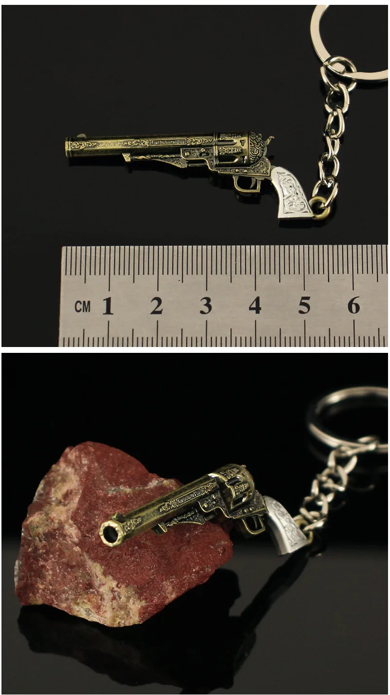 Resident Evil 8 Mini-Schrotflinte V61 Anhänger Cosplay AK M1897 SA110 USM AI M1851 Revolver Legierungsmodell Schlüsselanhänger Halloween Party Dekor – Detail 3