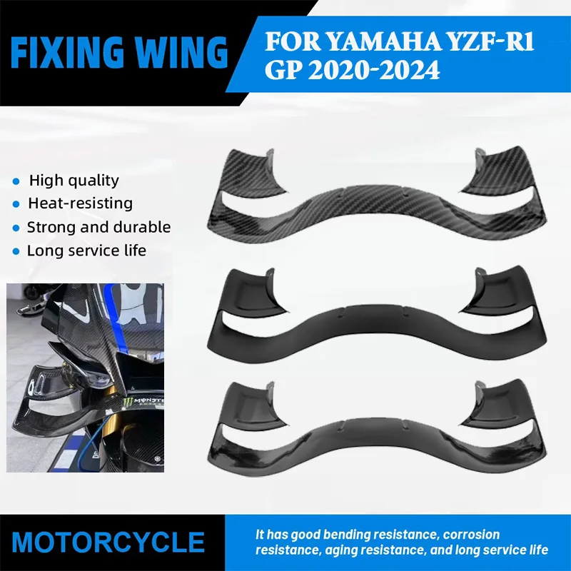 

For YAMAHA YZF-R1 YZFR1 YZF R1 2020-2024 Motorcycle Front Aerodynamic Fixed Wing Spoiler Side Winglet Windshield Wing Aileron