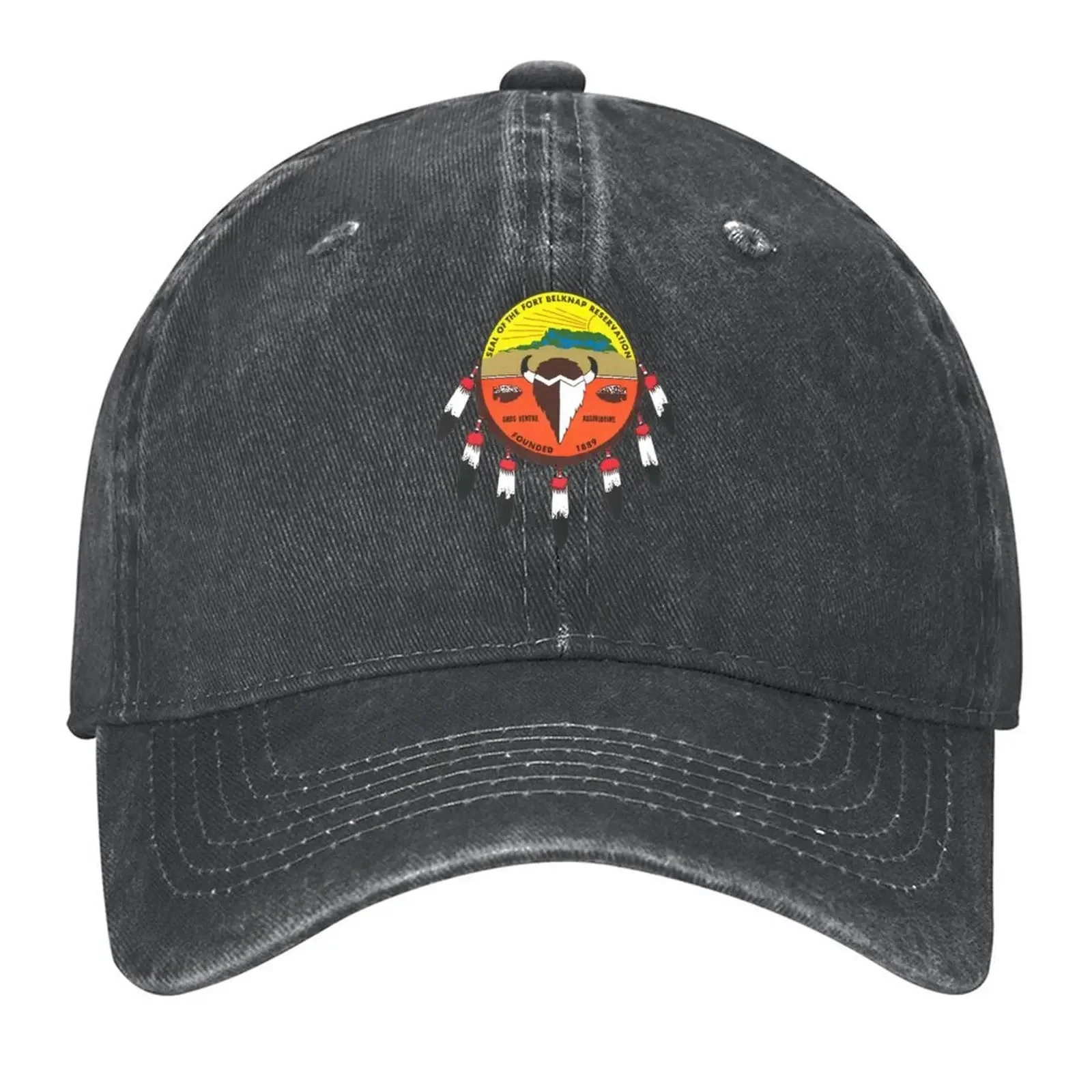 Gorra de béisbol personalizada con el sello de la comunidad india de Fort Belknap, EE. UU., talla grande para hombre y mujer, modelo 2026