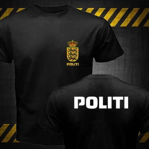 New Dansk Danish Denmark Politi Unit logo Men Tshirt 100% Cotton Shirts manga vintage anime clothes harajuku men's t-shirts sale