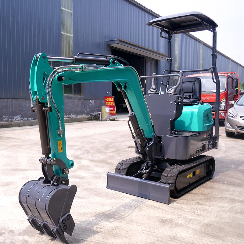 Cabine pequena Crawler Digger, Micro Bagger, Mini Escavadeira, Home Farm Motor Kubota, CE, EPA, 1.2Ton