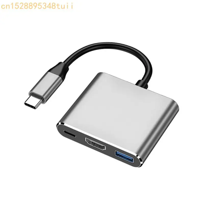 

Y4QF Multiports USB C Adapter PD100W Charging USB 5Gbps HDMIs Video Output for P40 Mate30 Smartphones Laptop