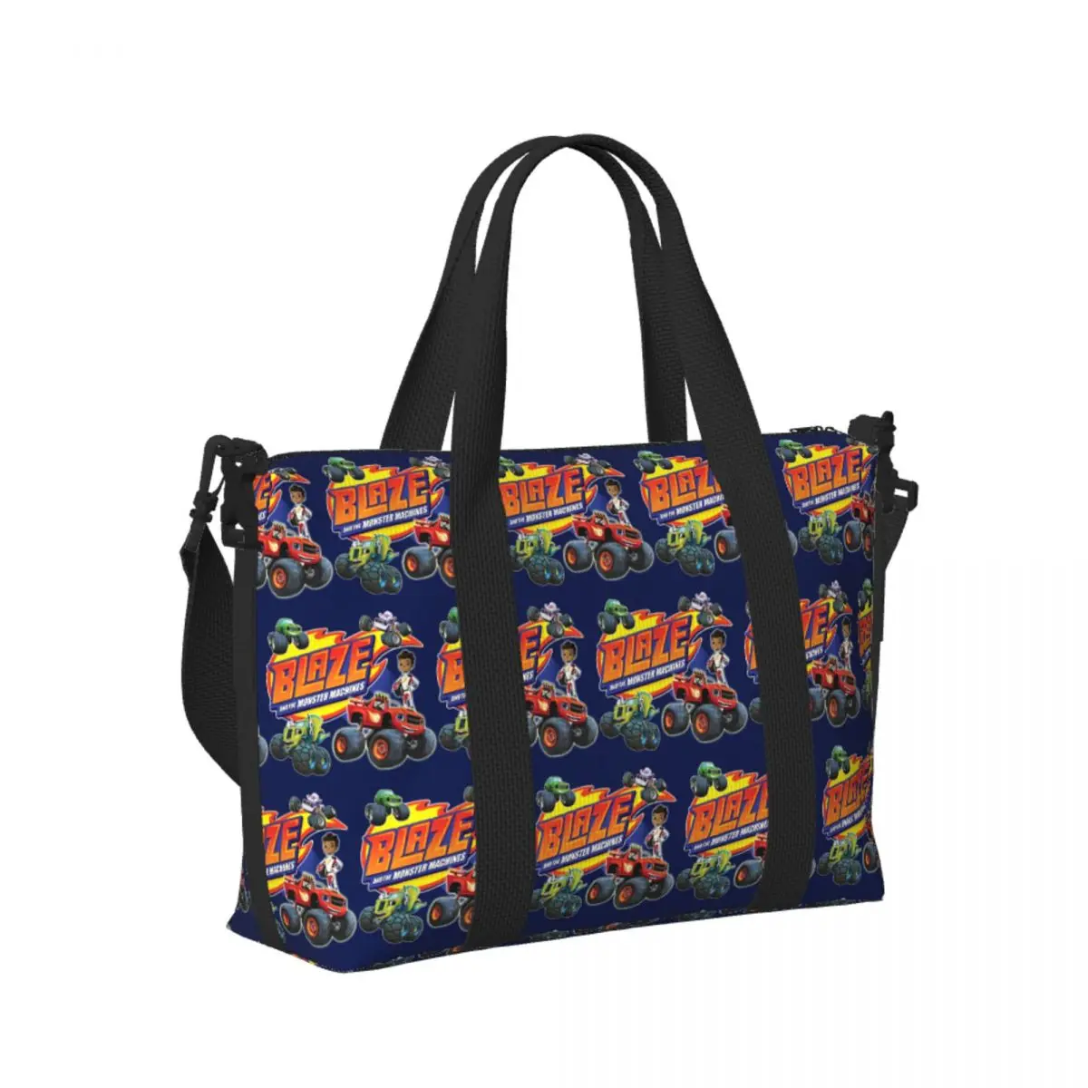 

Пляжная дорожная сумка Blaze And The Monster Machines Crew, большая вместительная сумка-тоут для спортзала, спортивная женская дорожная сумка для покупок