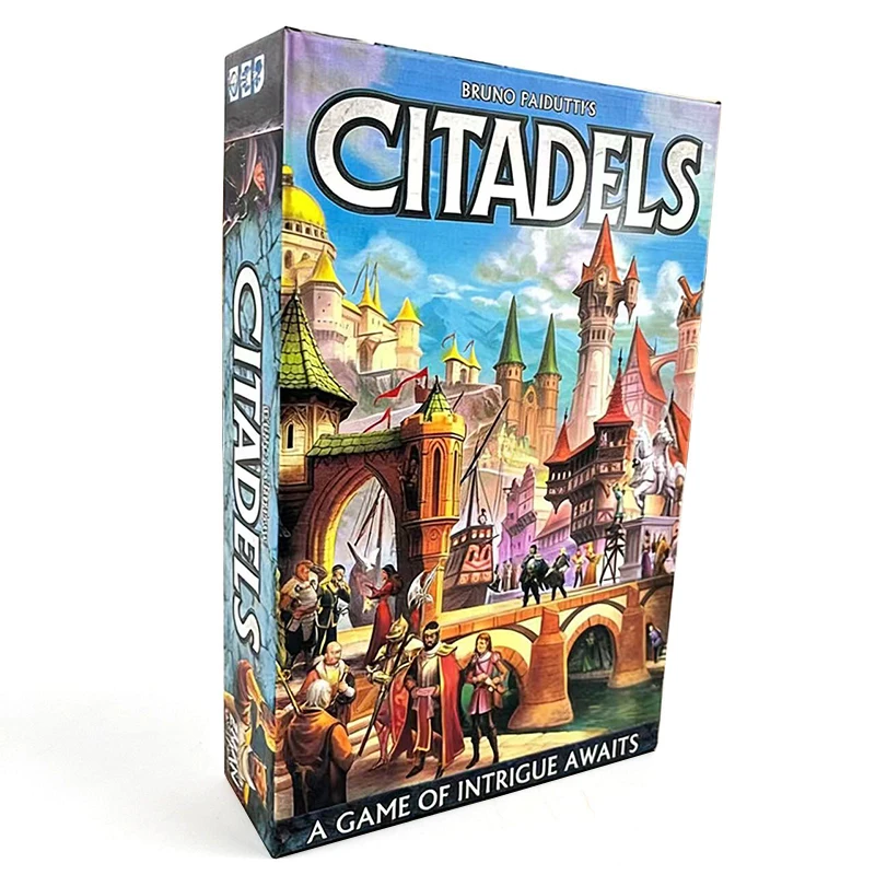 

Citadels: Переработанное издание. Средневековая стратегическая игра-головоломка с элементами блэфинга для 2-8 игроков. Для всей семьи и взрослых. 60 минут.