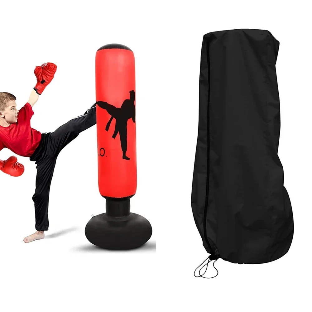 420D Vertical Sandbag Cover Black Waterproof Oxford Cloth Punching Bag Cover Heavy Punching Bag Cover Boxing Accessories