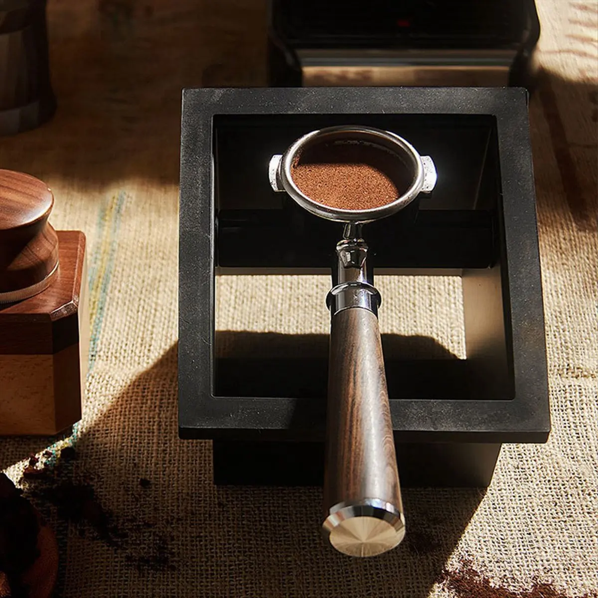 New Arrival Coffee Grounds Box, Embedded Inclined Mouth Knocking Box, Coffee Waste Powder Knocking Box, Bar Coffee Knocking Box