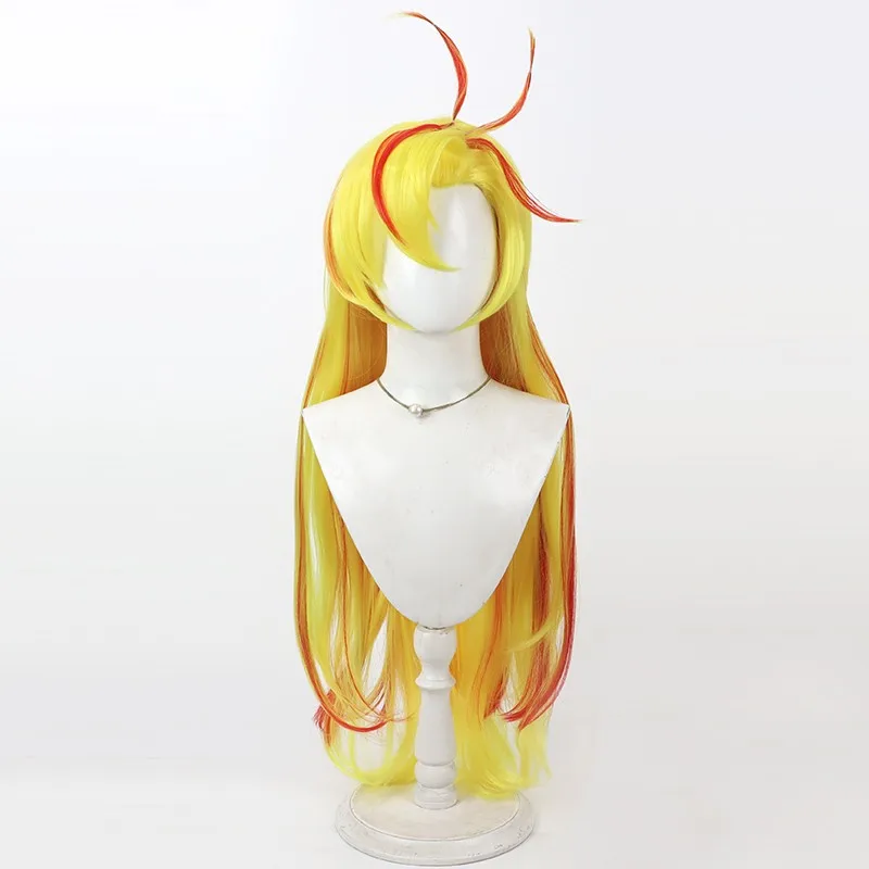 Juego Regina Cosplay peluca pelo largo amarillo con reflejos rojos Cosplay pelo para Comicon fiesta adultos mujeres hombres