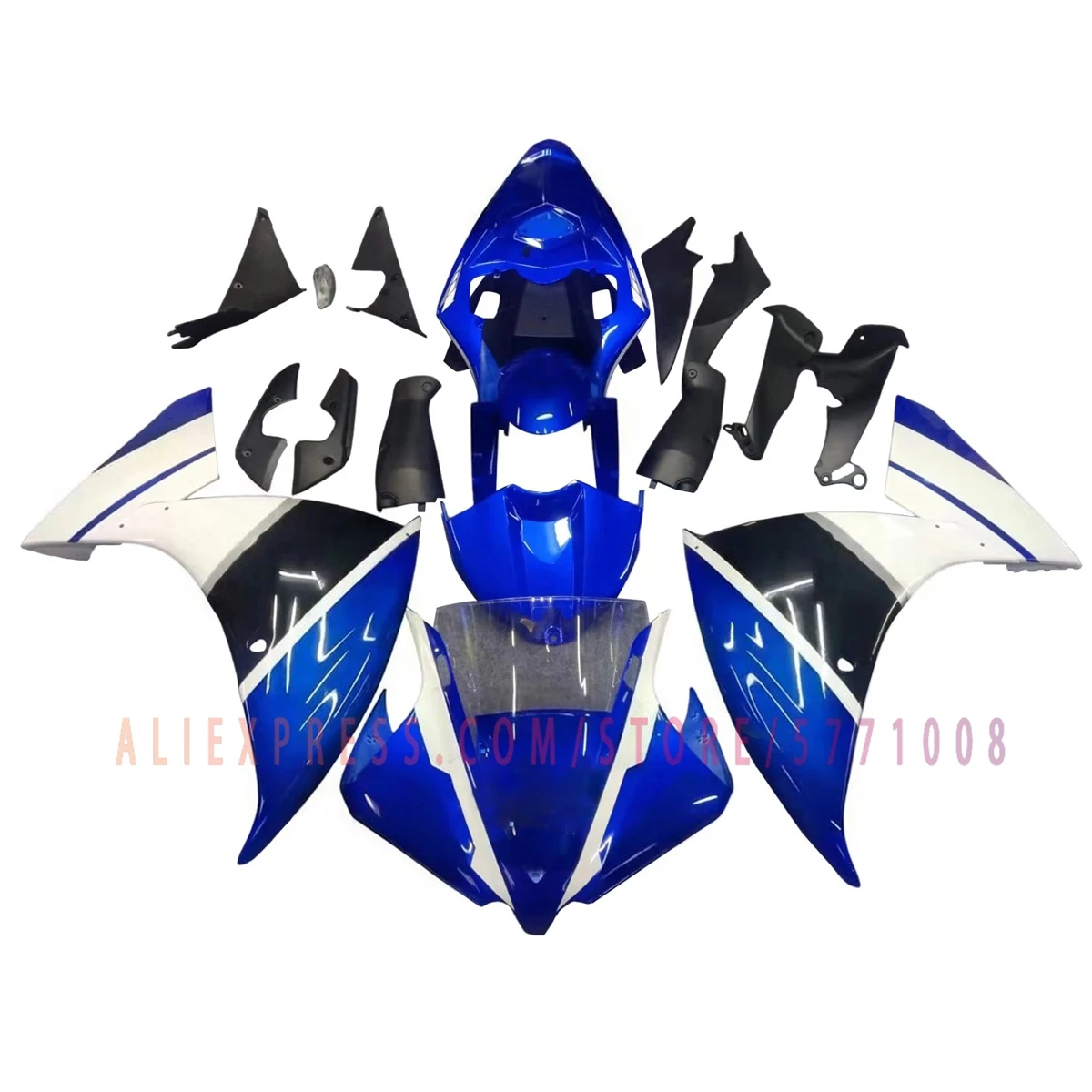 For YZF R1 2012 2013 2014 Replacement Fairing Kit ABS Plastic Motorbike Fairings Bodywork Cowl Panels White Blue