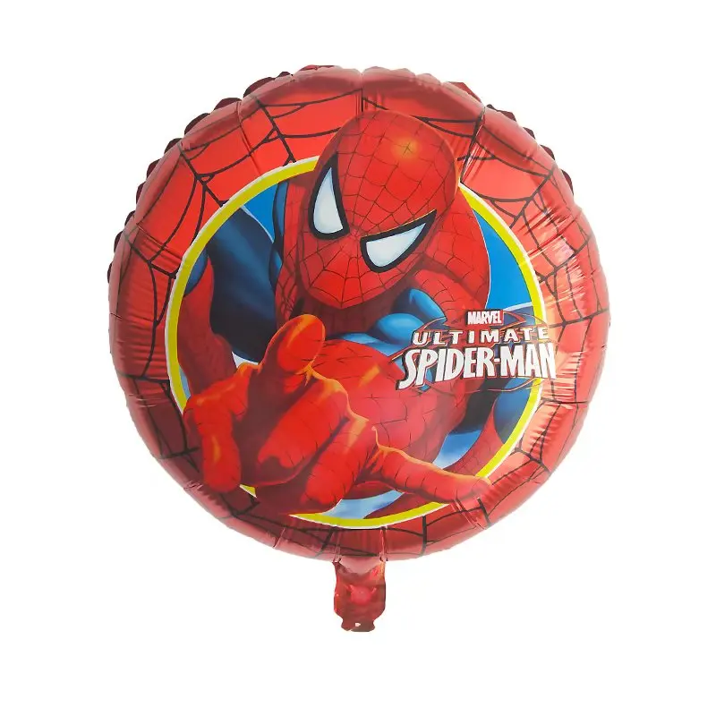 10Pcs 18inch Hero Helium Foil Balloons Avengers Spiderman Captain Ballon Children Birthday Party Baby Shower Supplies Air Globos