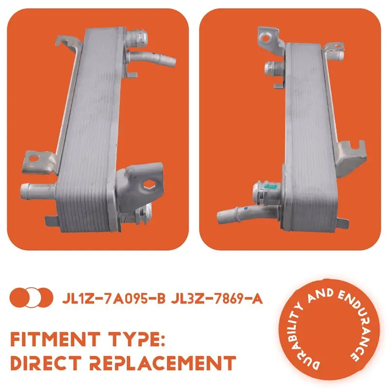 JL1Z-7A095-B JL3Z-7869-A For Ford Expedition Lincoln Navigator 2018-2023 Engine Oil Cooler JL1Z7869A Oil Filter Radiator-AD39