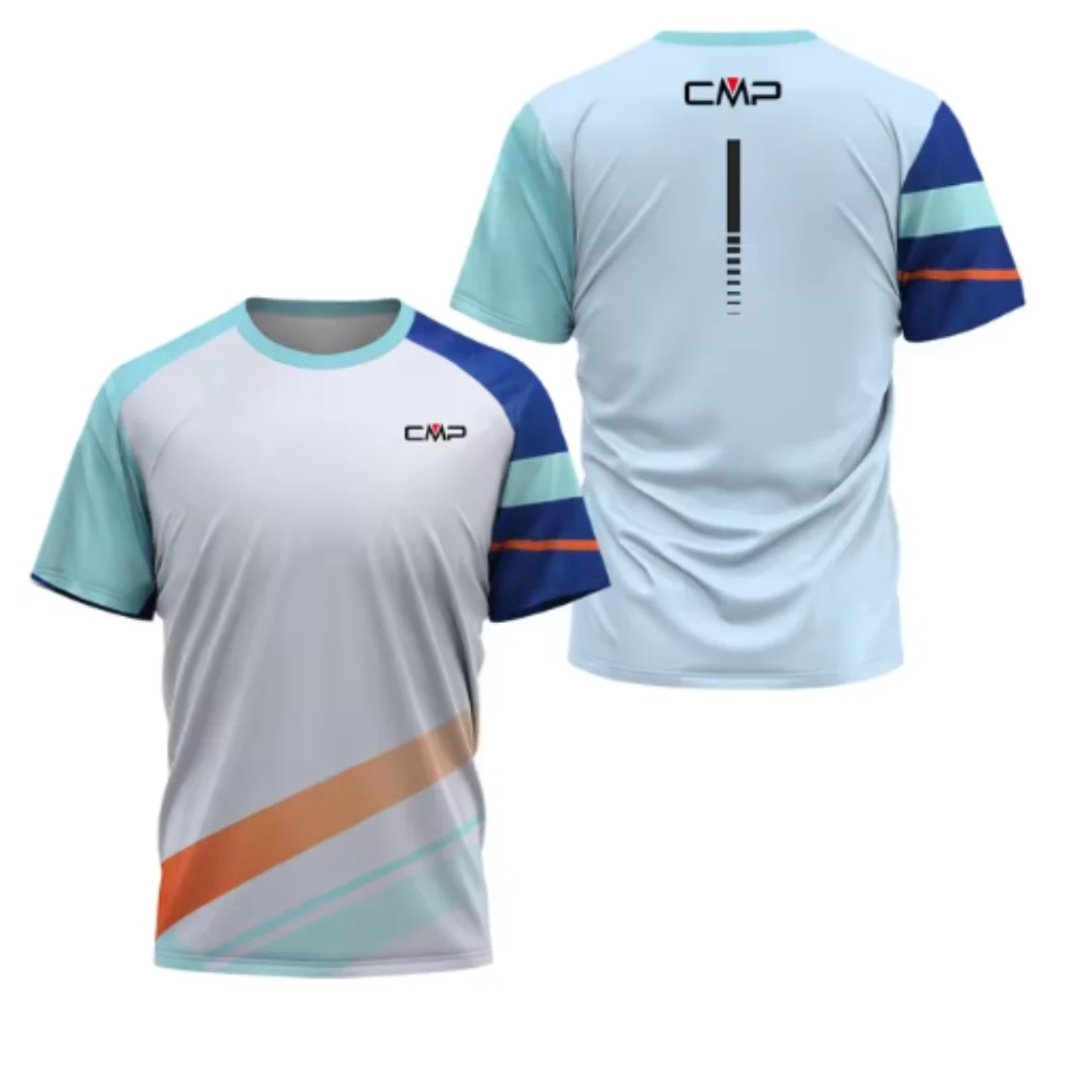 2024 Summer Men's Quick Drying T-Shirt High Quality Hiking Tennis Badminton Sports T Shirt Fashion Male Cmp Short Sleeve Clothes