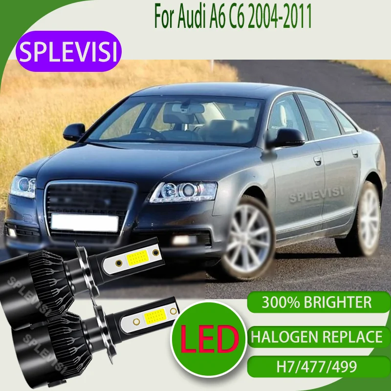 

H7/477 Auto Bulb LED Headlight Hi Lo 360° All-Round Light Quick start For Audi A6 C6 2004 2005 2006 2007 2008 2009 2010 2011