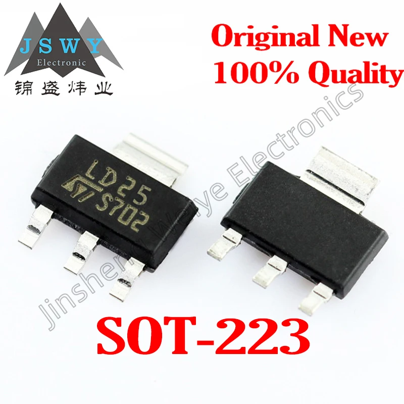 

(50/200PCS) LD1117S25CTR LD1117S25 SOT-223 LD25 Original 100% Linear Voltage Regulator In Stock Ships Fast!
