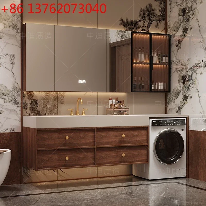 

2025 new wash basin, washing machine integrated cabinet, indoor bathroom, bathroom cabinet combined washstand, customized